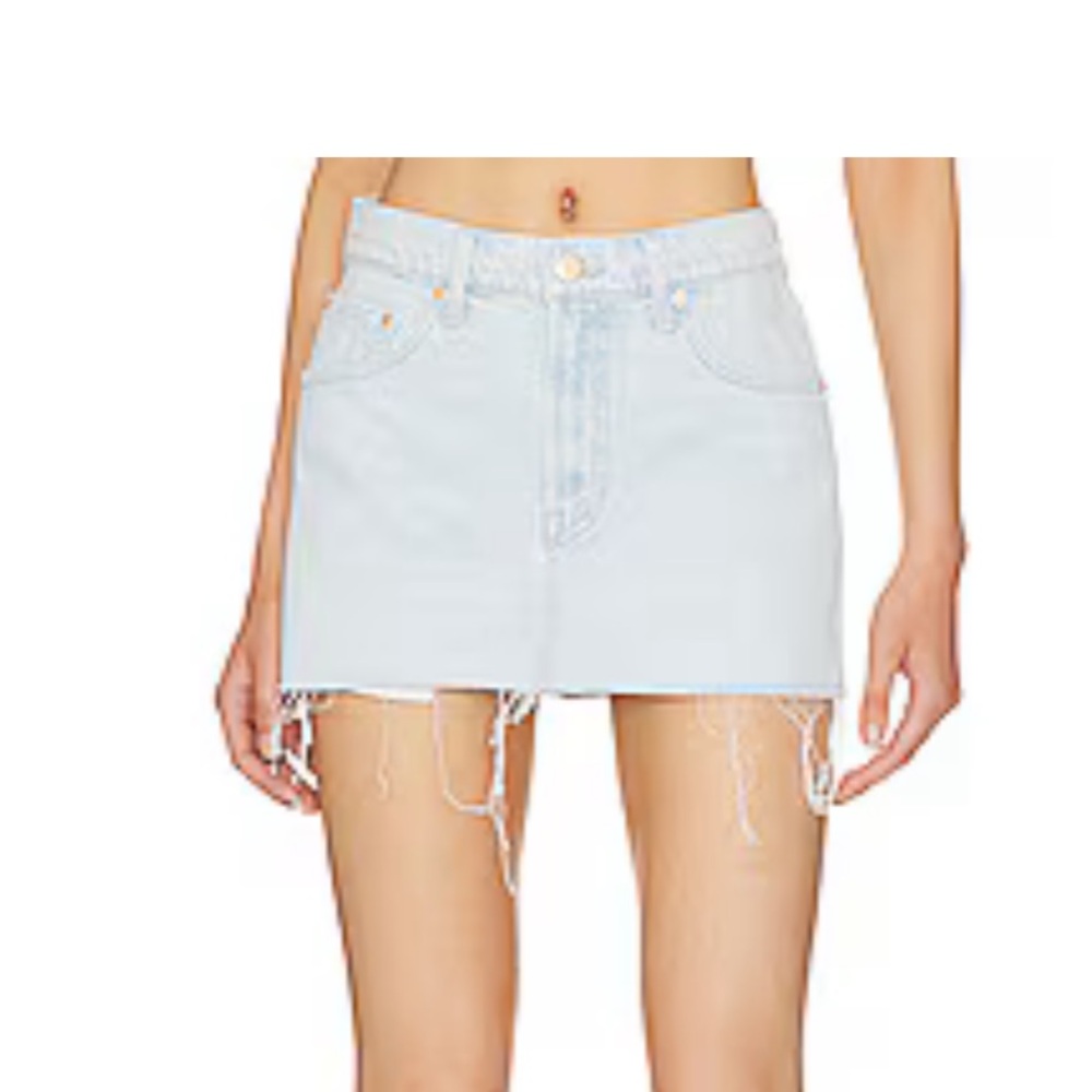 The Fun Dip Micro Cut Skirt in Blue Slushie